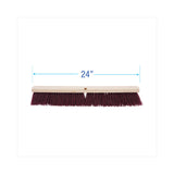 Boardwalk® Floor Brush Head, 3.25" Maroon Stiff Polypropylene Bristles, 24" Brush (BWK20324) Each