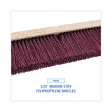 Boardwalk® Floor Brush Head, 3.25" Maroon Stiff Polypropylene Bristles, 24" Brush (BWK20324) Each