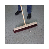 Boardwalk® Floor Brush Head, 3.25" Maroon Stiff Polypropylene Bristles, 24" Brush (BWK20324) Each