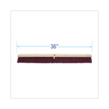 Boardwalk® Floor Brush Head, 3.25" Maroon Stiff Polypropylene Bristles, 36" Brush (BWK20336) Each