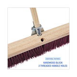 Boardwalk® Floor Brush Head, 3.25" Maroon Stiff Polypropylene Bristles, 36" Brush (BWK20336) Each