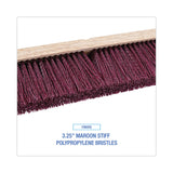 Boardwalk® Floor Brush Head, 3.25" Maroon Stiff Polypropylene Bristles, 36" Brush (BWK20336) Each