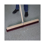 Boardwalk® Floor Brush Head, 3.25" Maroon Stiff Polypropylene Bristles, 36" Brush (BWK20336) Each
