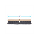 Boardwalk® Floor Brush Head, 3" Gray Flagged Polypropylene Bristles, 18" Brush (BWK20418) Each