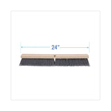 Boardwalk® Floor Brush Head, 3" Gray Flagged Polypropylene Bristles, 24" Brush (BWK20424) Each