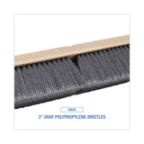 Boardwalk® Floor Brush Head, 3" Gray Flagged Polypropylene Bristles, 24" Brush (BWK20424) Each
