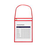 C-Line® 1-Pocket Shop Ticket Holder w/Setrap and Red Stitching, 75-Sheet, 9 x 12, 15/Box (CLI41924) Box of 15