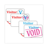 C-Line® Time’s Up! Self-Expiring Visitor Badges, One-Day Badge, 3 x 2, White, 100/Box (CLI97004) Box of 100