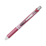 Pentel® EnerGel RTX Gel Pen, Retractable, Medium 0.7 mm, Black Ink, Pink/Silver Barrel, 3/Pack (PENBL77PBP3ABC) Pack of 3