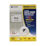 C-Line® Magnetic Name Badge Holder Kit, Horizontal, 4w x 3h, Clear, 20/Box (CLI92943) Box of 20