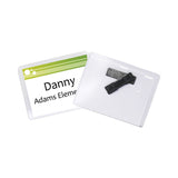 C-Line® Magnetic Name Badge Holder Kit, Horizontal, 4w x 3h, Clear, 20/Box (CLI92943) Box of 20