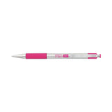 Zebra® F-301 Ballpoint Pen, Retractable, Fine 0.7 mm, Black Ink, Stainless Steel/Pink Barrel (ZEB37111) Each