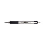 Zebra® F-301 Ballpoint Pen, Retractable, Fine 0.7 mm, Black Ink, Stainless Steel/Black Barrel, 2/Pack (ZEB27112) Pack of 2