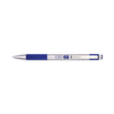 Zebra® F-301 Ballpoint Pen, Retractable, Fine 0.7 mm, Blue Ink, Stainless Steel/Blue Barrel (ZEB27120) Each
