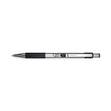 Zebra® F-301 Ballpoint Pen, Retractable, Bold 1.6 mm, Black Ink, Stainless Steel/Black Barrel, 2/Pack (ZEB27312) Pack of 2
