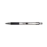 Zebra® F-301 Ballpoint Pen, Retractable, Bold 1.6 mm, Black Ink, Stainless Steel/Black Barrel, 12/Pack (ZEB27310) Box of 12