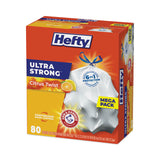 Hefty® Ultra Strong Scented Tall White Kitchen Bags, 13 gal, 0.9 mil, 23.75" x 24.88", White, 80/Box (PCTE88354) Box of 80