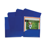 C-Line® Two-Pocket Heavyweight Poly Portfolio Folder, 3-Hole Punch, 11 x 8.5, Blue, 25/Box (CLI32935) Box of 25