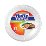 Hefty® Soak Proof Tableware, Foam Plates, 10.25" dia, White, 25/Pack (RFPD21029)