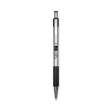 Zebra® F-301 Ballpoint Pen, Retractable, Bold 1.6 mm, Black Ink, Stainless Steel/Black Barrel, 12/Pack (ZEB27310) Box of 12