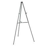 Quartet® Lightweight Telescoping Tripod Easel, Adjusts 38" to 66" High, Aluminum, Black (QRT51E) Each