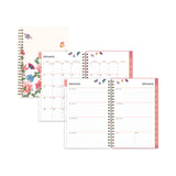 Blue Sky® Fly By Frosted Weekly/Monthly Planner, Butterflies Artwork, 8 x 5, Blush/Pink Cover, 12-Month (Jan to Dec): 2026 (BLS140196) Each
