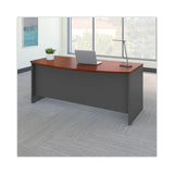 Bush® Series C Collection Bow Front Desk, 71.13" x 36.13" x 29.88", Hansen Cherry/Graphite Gray (BSHWC24446) Each