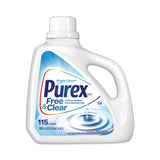 Purex® Free and Clear Liquid Laundry Detergent, Unscented, 150 oz Bottle, 4/Carton (DIA05020) 1 Case