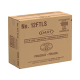 Dart® Lift n' Lock Plastic Hot Cup Lids, With Straw Slot, Fits 10 oz to 14 oz Cups, Translucent, 100/Sleeve, 10 Sleeves/Carton (DCC12FTLS) Case of 1000