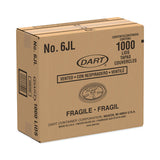 Dart® Plastic Lids for Foam Containers, Vented, Fits 3.5-6 oz, White, 100/Pack, 10 Packs/Carton (DCC6JL) Case of 1000