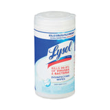 LYSOL® Brand Disinfecting Wipes, 1-Ply, 7 x 7.25, Crisp Linen, White, 80 Wipes/Canister (RAC89346) Each