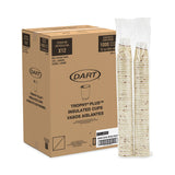 Dart® Trophy Plus Dual Temperature Insulated Cups in Symphony Design, 12 oz, Beige, 1,000/Carton (SCCX12J8002CT) Case of 1000