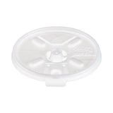 Dart® Lift n' Lock Plastic Hot Cup Lids, With Straw Slot, Fits 10 oz to 14 oz Cups, Translucent, 100/Sleeve, 10 Sleeves/Carton (DCC12FTLS) Case of 1000
