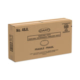 Dart® Plastic Lids for Foam Containers, Flat, Vented, Fits 24-32 oz, Translucent, 100/Pack, 5 Packs/Carton (DCC48JL) Case of 500