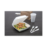 Dart® Foam Hinged Lid Containers, 1-Compartment, 8.38 x 7.78 x 3.25, White, 200/Carton (DCC85HT1R) Case of 200