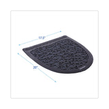 Boardwalk® Urinal Mat 2.0, Rubber, 17.5 x 20, Black/Black, 6/Carton (BWKUMBB) Case of 6