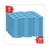 WypAll® General Clean X60 Cloths, Small Roll, 9.8 x 13.4, Blue, 130/Roll, 12 Rolls/Carton (KCC35411) Box of 12