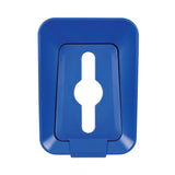 Rubbermaid Sustain Decorative Refuse with Recycling Lid, 15 gal, Metal/Plastic, Black/Blue (RCP2078994) Each