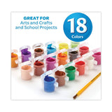 Crayola® Washable Paint, 18 Assorted Colors, Interconnected 3 oz Cups (CYO540125) Each