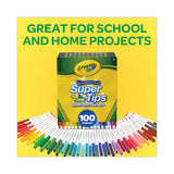 Crayola® Super Tips Washable Markers, Fine/Broad Bullet Tips, Assorted Colors, 100/Set (CYO585100) Set of 100