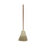 Boardwalk® Corn/Fiber Brooms, Corn/Synthetic Fiber Bristles, 60" Overall Length, Gray/Natural, 6/Carton (BWKBR10002) Case of 6