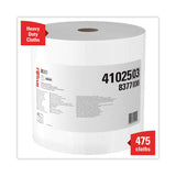 WypAll® Power Clean X80 Heavy Duty Cloths, Jumbo Roll, 12.4 x 12.2, White, 475/Roll (KCC41025) Box of 475