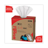 WypAll® General Clean X60 Cloths, POP-UP Box, 8.34 x 16.8, White, 118/Box (KCC34790BX) Box of 126