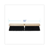 Boardwalk® Floor Brush Head, 3" Black Medium Weight Polypropylene Bristles, 18" Brush (BWK20618) Each