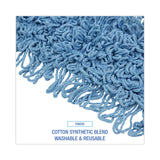 Boardwalk® Mop Head, Dust, Looped-End, Cotton/Synthetic Fibers, 24 x 5, Blue (BWK1124) Each