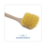 Boardwalk® Utility Brush, Cream Polypropylene Bristles, 5.5 Brush, 14.5" Tan Plastic Handle (BWK4320) Each
