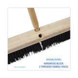 Boardwalk® Floor Brush Head, 3" Black Medium Weight Polypropylene Bristles, 18" Brush (BWK20618) Each