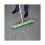 Boardwalk® Floor Broom Head, 3" Green Flagged Recycled PET Plastic Bristles, 24" Brush (BWK20724) Each