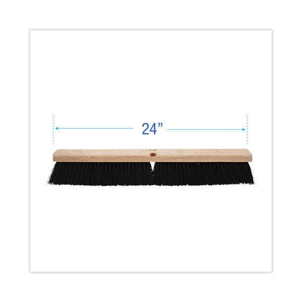 Boardwalk® Floor Brush Head, 3" Black Polypropylene Bristles, 24" Brush (BWK20624)
