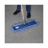 Boardwalk® Mop Head, Dust, Looped-End, Cotton/Synthetic Fibers, 24 x 5, Blue (BWK1124) Each